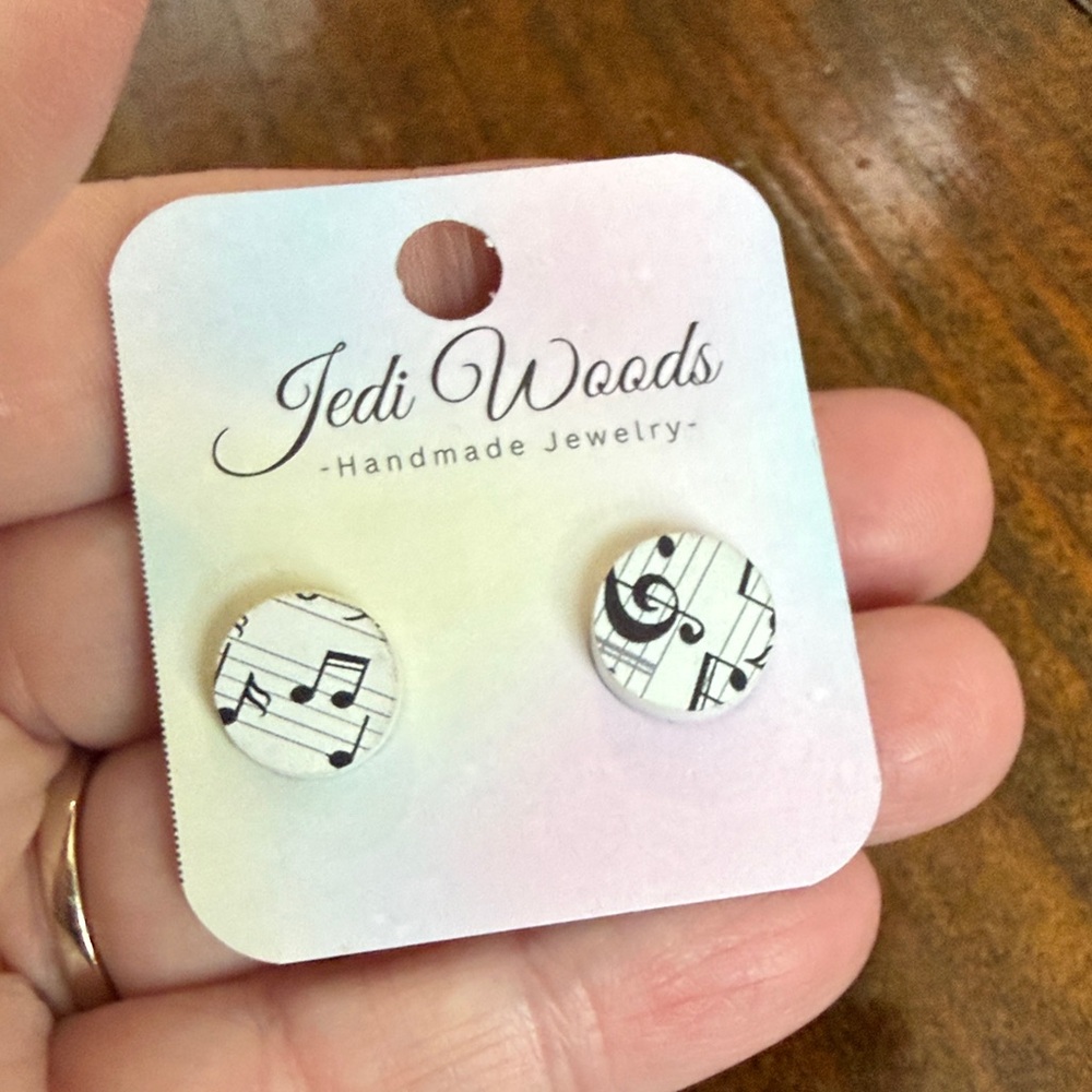Jedi Woods Music Note Earrings - Picture 4 of 5